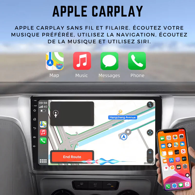 Autoradio Android avec CarPlay & GPS pour Renault Clio 4 / ZOE (2012–2017) – Système Multimédia