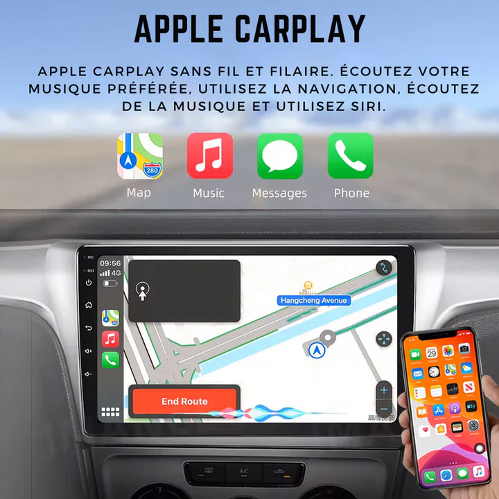 Autoradio Android avec CarPlay & GPS pour Renault Clio 4 / ZOE (2012–2017) – Système Multimédia