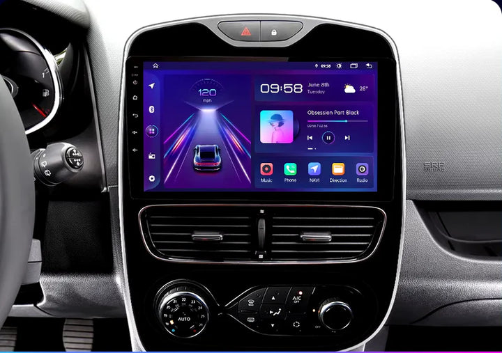 Autoradio Android avec CarPlay & GPS pour Renault Clio 4 / ZOE (2012–2017) – Système Multimédia